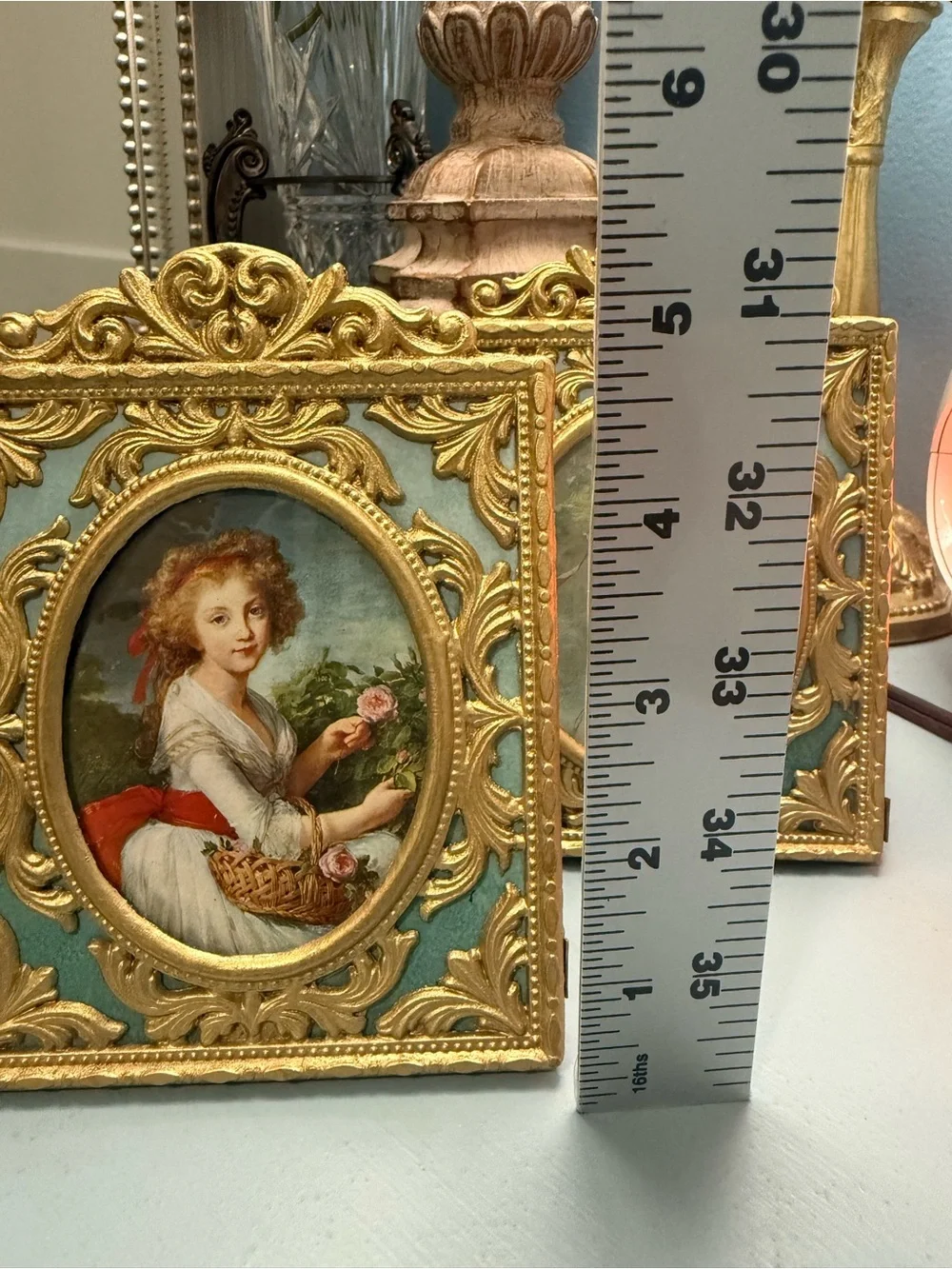 Ornate Gold Vintage-Portrait frames . Set of 2